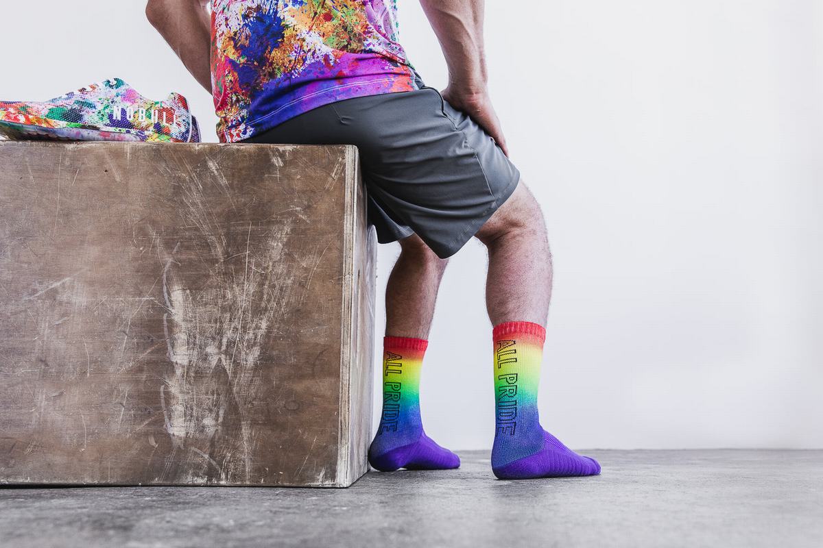 Nobull Crew All Pride Sokken Dames Gekleurd | 491760-DUB
