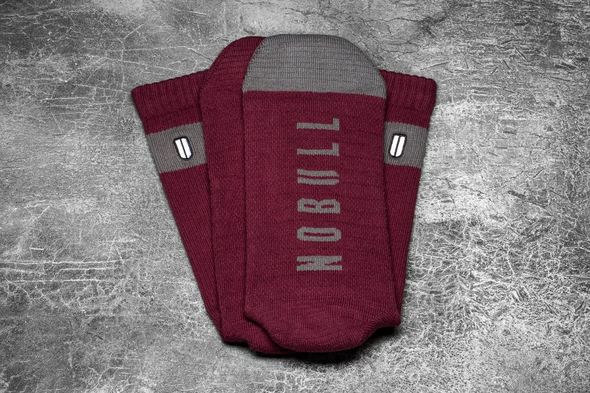 Nobull Crew Sokken Dames Donkerrood Donkergrijs | 732041-ZTI