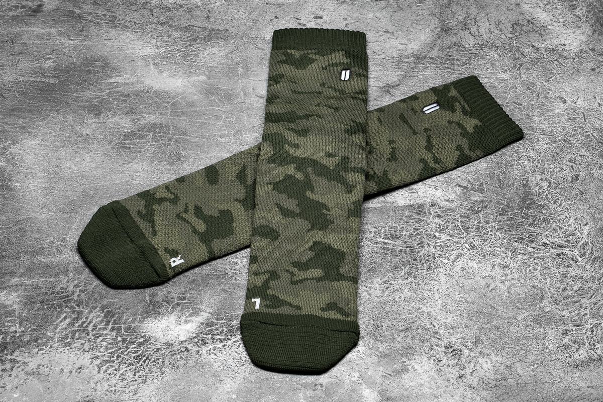Nobull Crew Sokken Dames Groen Camo | 160342-NLV