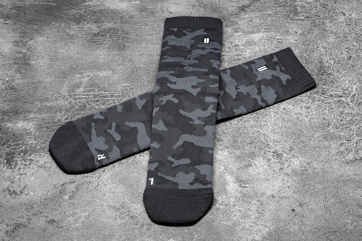 Nobull Crew Sokken Heren Grijs Camo | 134695-KIO