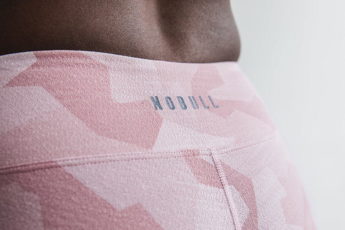 Nobull Crop Melange Hardloopbroek Dames Roze Camo | 930725-JFD