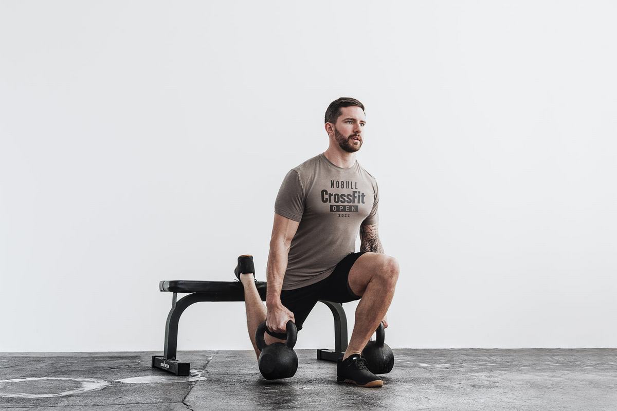 Nobull Crossfit Open® 2022 T-shirts Heren Lichtbruin | 132507-LAK