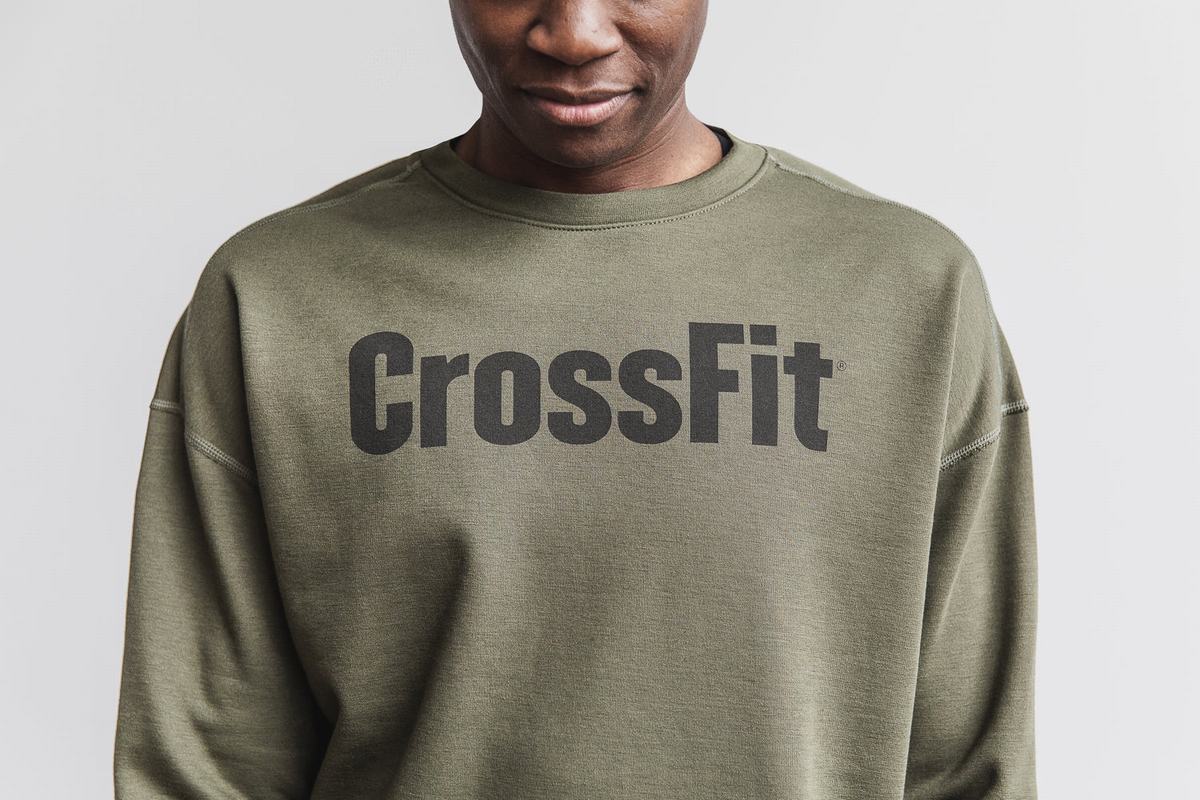 Nobull Crossfit® Crew Sweatshirts Dames Groen | 480237-KWG