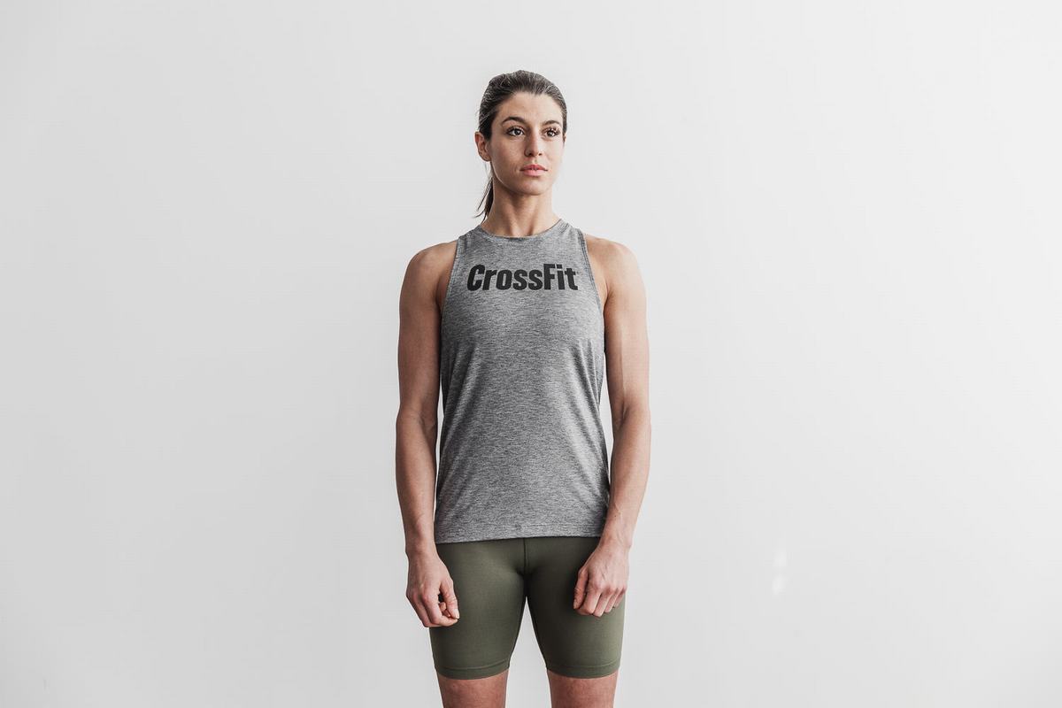 Nobull Crossfit® High-Neck Tank Tanktop Dames Grijs | 019483-ENJ