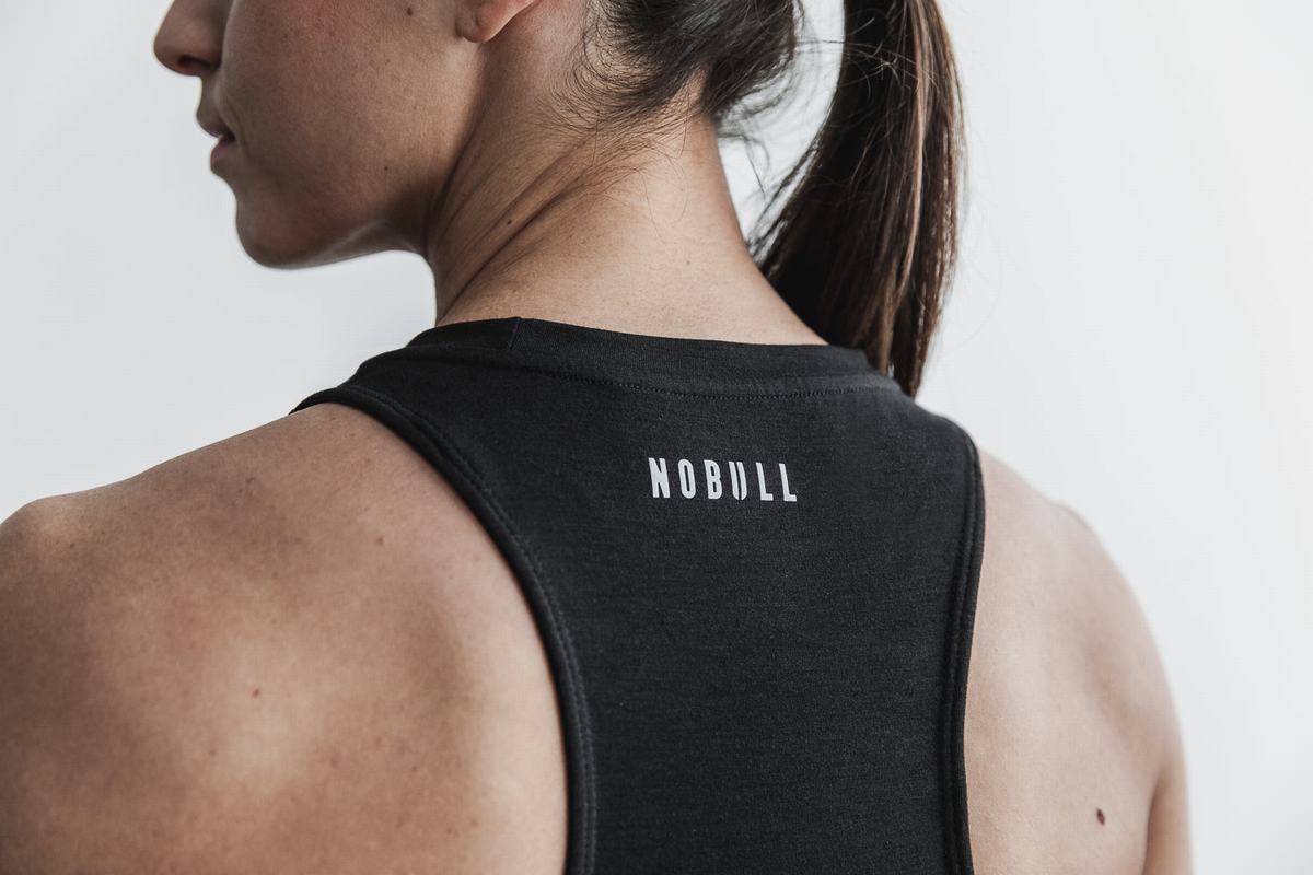 Nobull Crossfit® High-Neck Tank Tanktop Dames Zwart | 268153-UCB