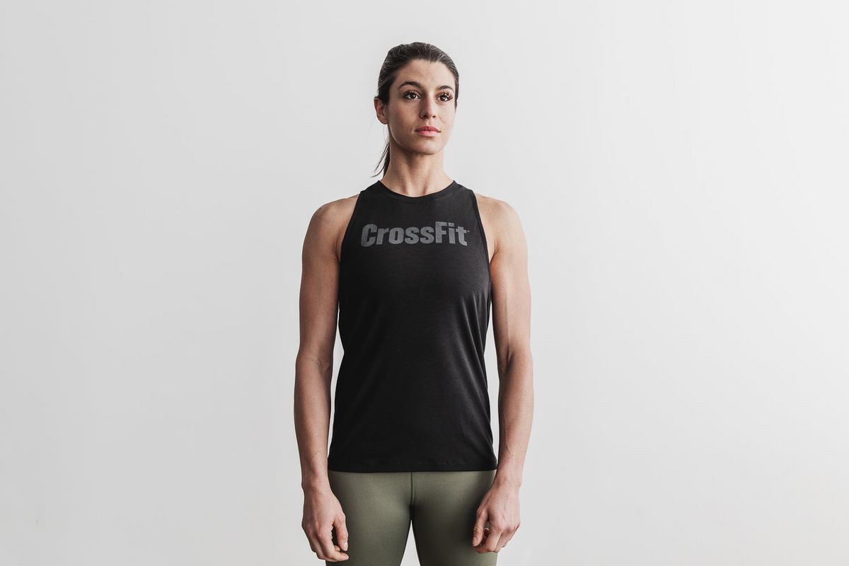 Nobull Crossfit® High-Neck Tank Tanktop Dames Zwart | 268153-UCB