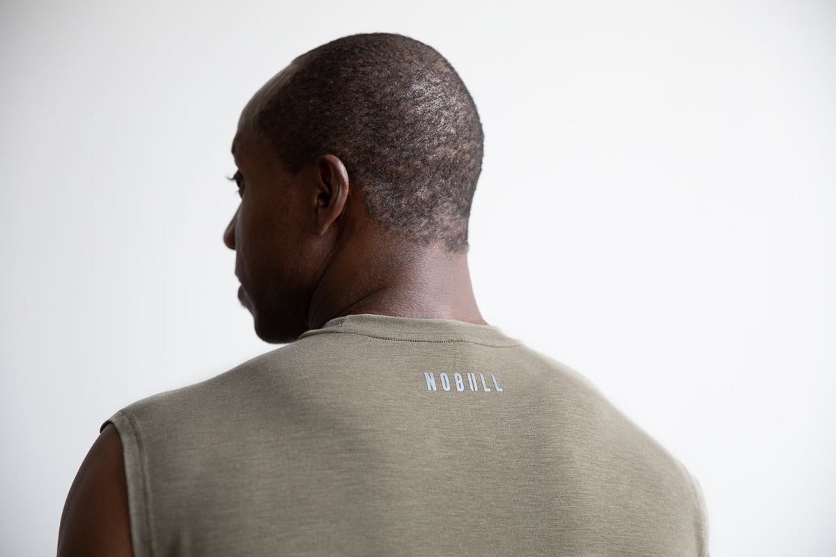 Nobull Crossfit® Mouwloos T-shirts Heren Groen | 257694-CEB