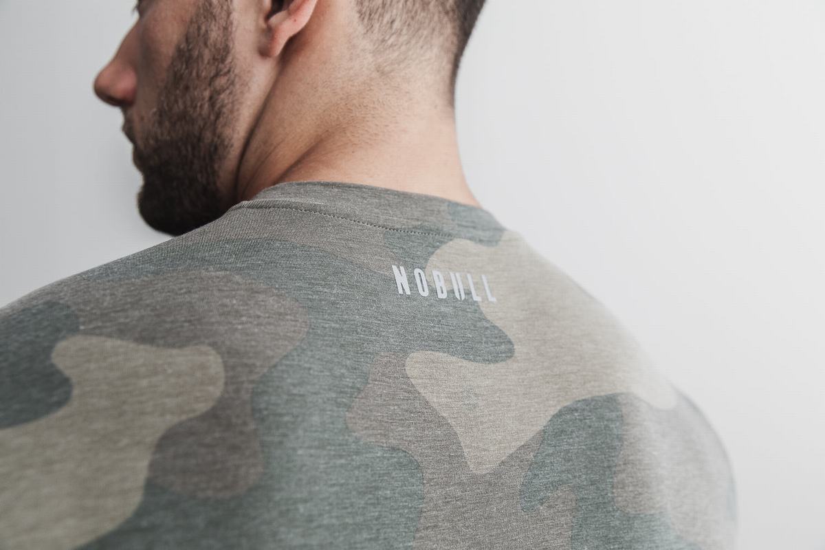 Nobull Crossfit® Mouwloos T-shirts Heren Groen Camo | 324091-RUY