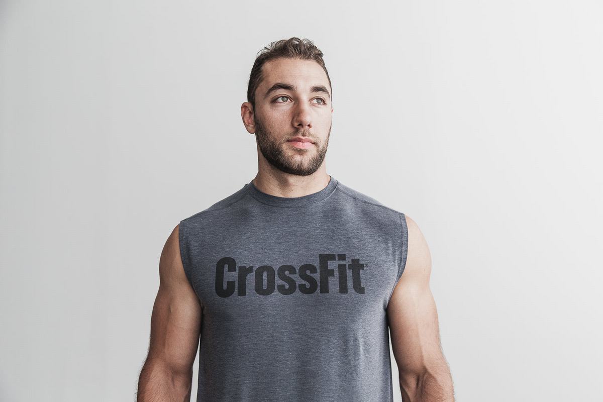 Nobull Crossfit® Mouwloos T-shirts Heren Diepgrijs | 657482-UKI