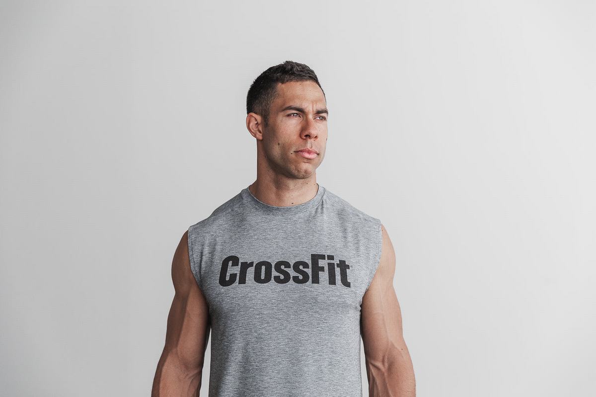 Nobull Crossfit® Mouwloos T-shirts Heren Grijs | 948132-EDJ