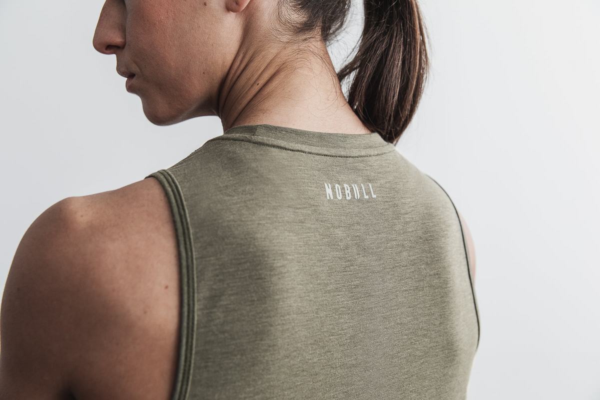 Nobull Crossfit® Muscle Tank Tanktop Dames Groen | 468750-SBO