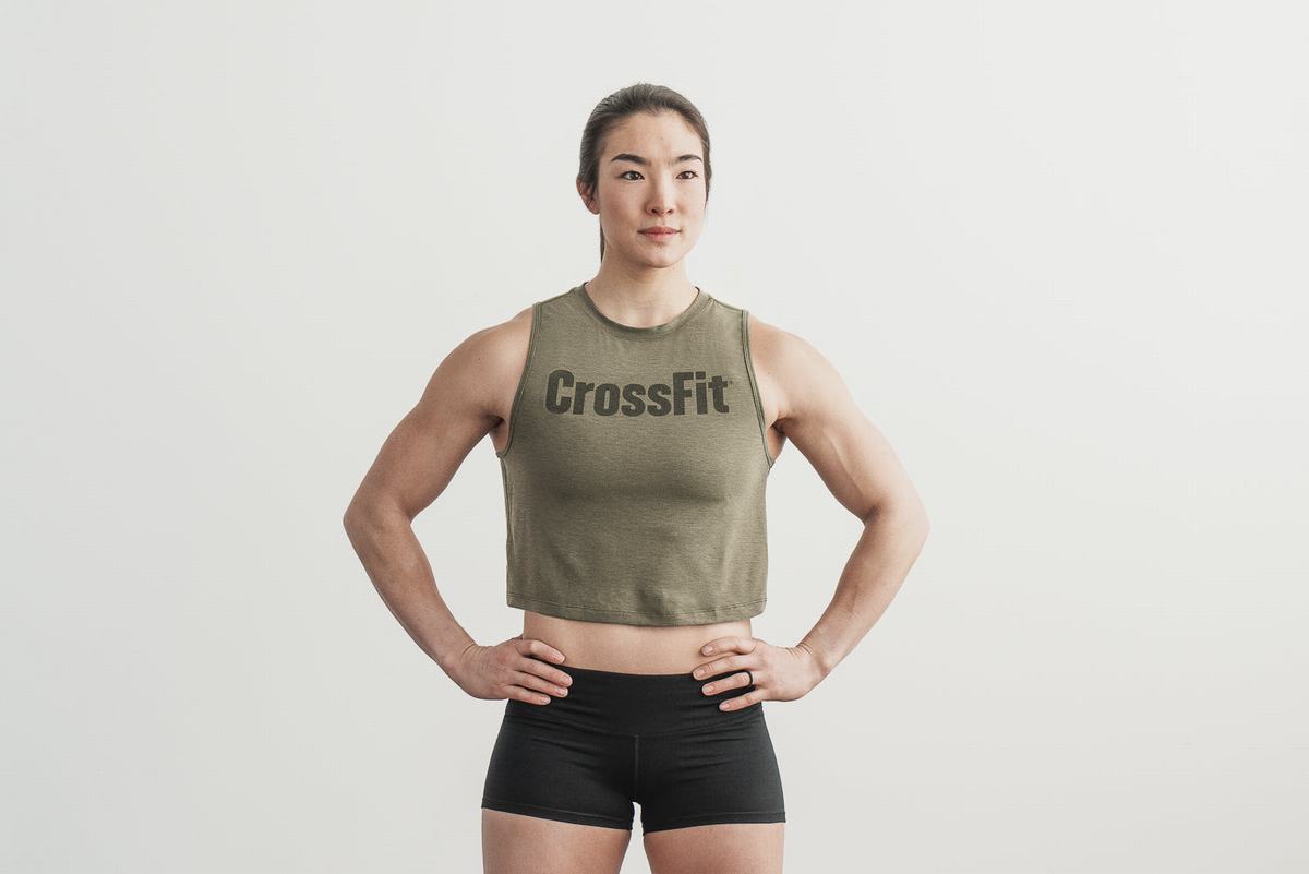 Nobull Crossfit® Muscle Tank Tanktop Dames Groen | 468750-SBO