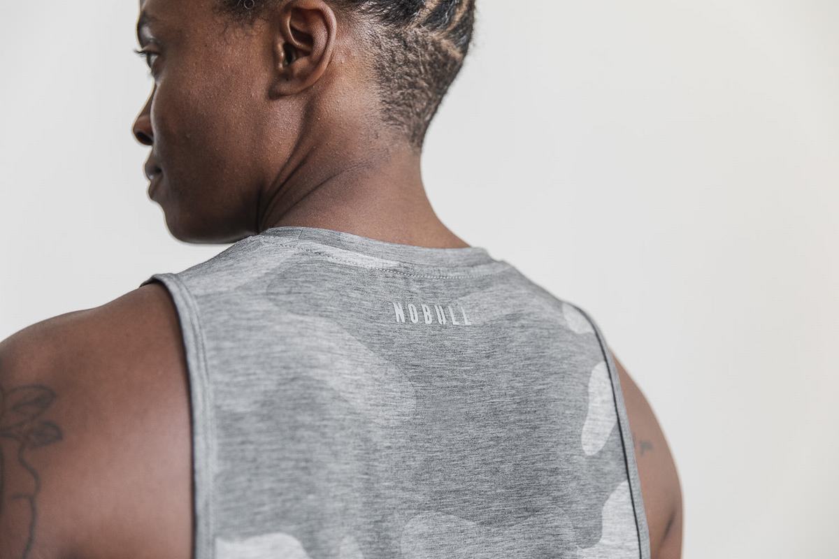 Nobull Crossfit® Muscle Tank Tanktop Dames Grijs Camo | 560498-MYJ