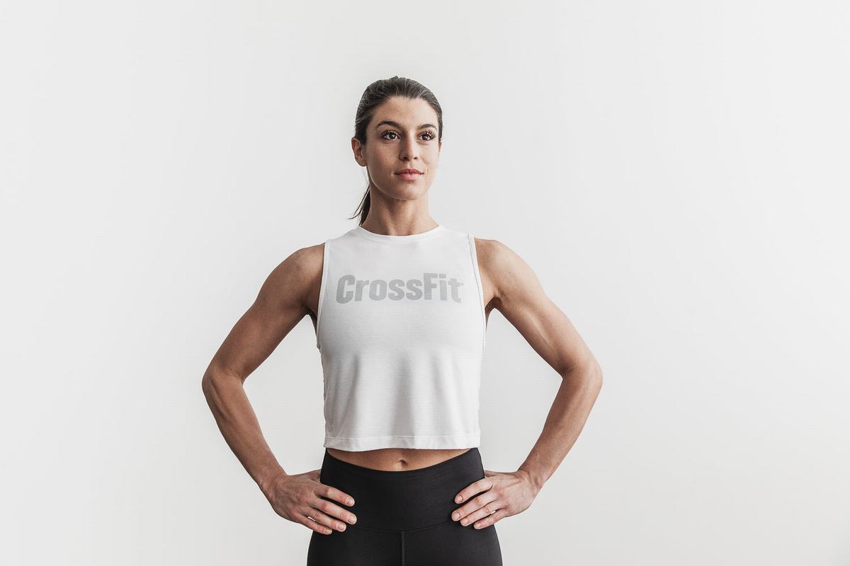 Nobull Crossfit® Muscle Tank Tanktop Dames Wit | 813472-JCW