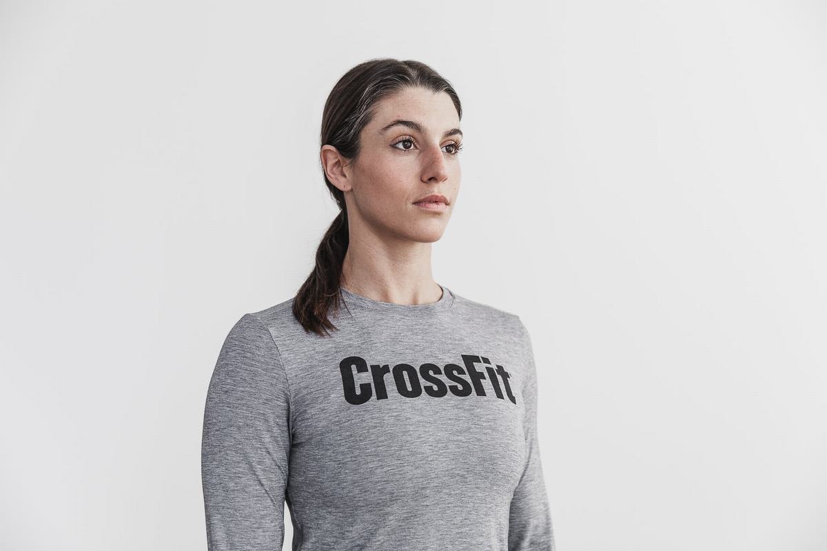 Nobull Crossfit® T-Shirt Lange Mouw Dames Grijs | 058972-VWN