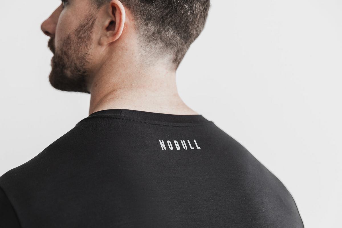 Nobull Crossfit® T-Shirt Lange Mouw Heren Zwart | 167280-EGO