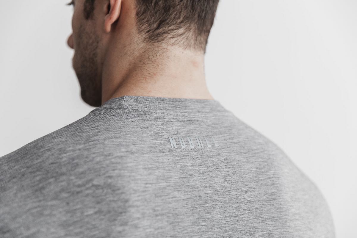 Nobull Crossfit® T-Shirt Lange Mouw Heren Grijs | 168903-FDQ