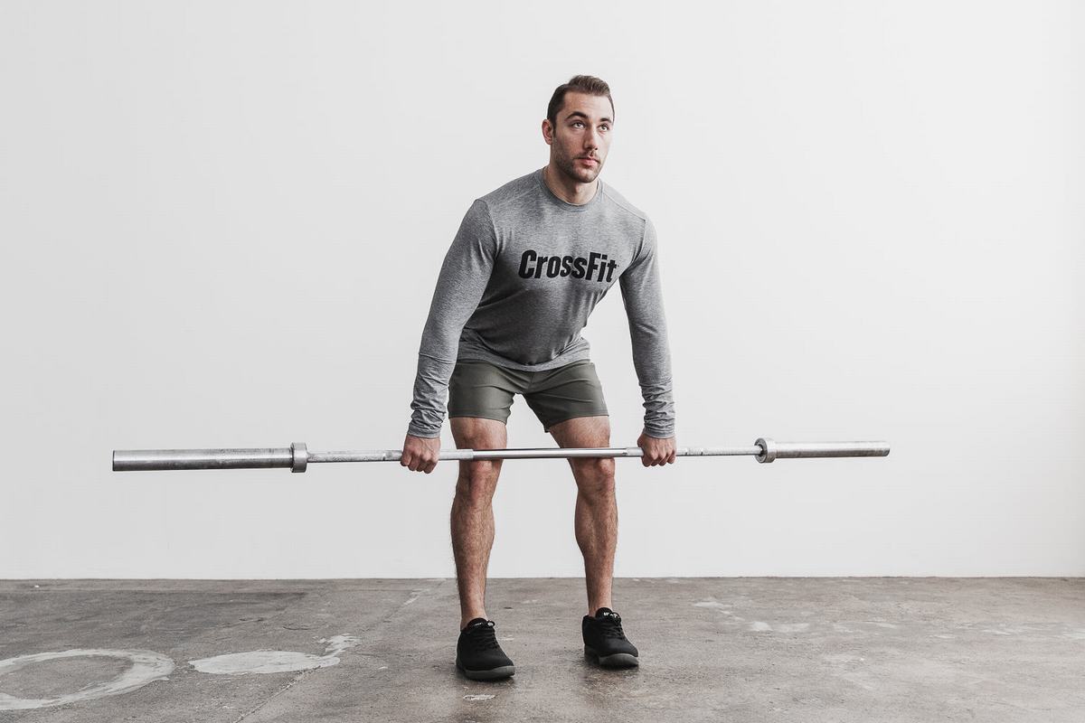 Nobull Crossfit® T-Shirt Lange Mouw Heren Grijs | 168903-FDQ