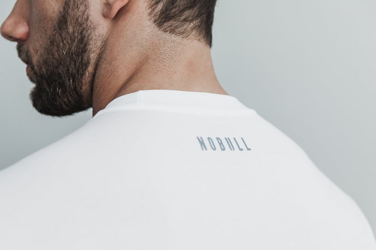 Nobull Crossfit® T-Shirt Lange Mouw Heren Wit | 634908-PMG
