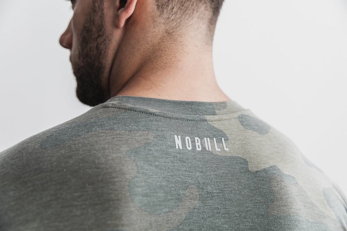 Nobull Crossfit® T-shirts Heren Groen Camo | 814903-XFH