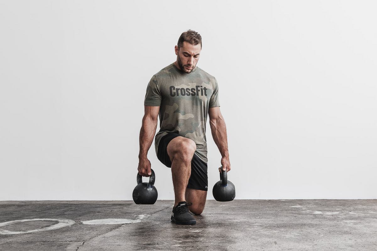 Nobull Crossfit® T-shirts Heren Groen Camo | 814903-XFH