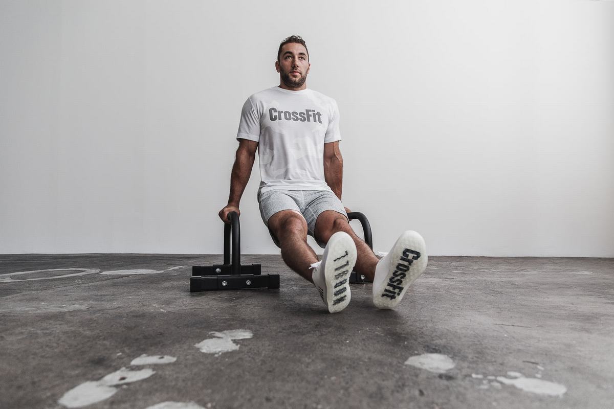 Nobull Crossfit® T-shirts Heren Wit Camo | 584631-ZIM