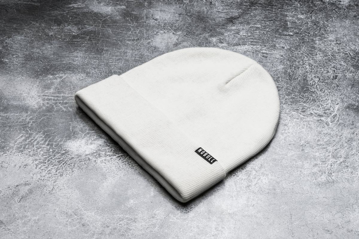 Nobull Cuffed Beanie Muts Heren Wit | 867259-QDH
