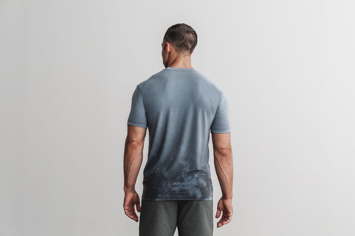 Nobull Dip-Dye T-shirts Heren Blauw | 805794-URK