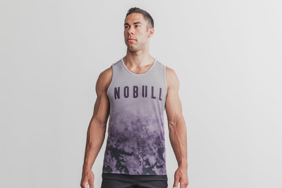 Nobull Dip-Dye Tank Tanktop Heren Paars | 791435-MBD