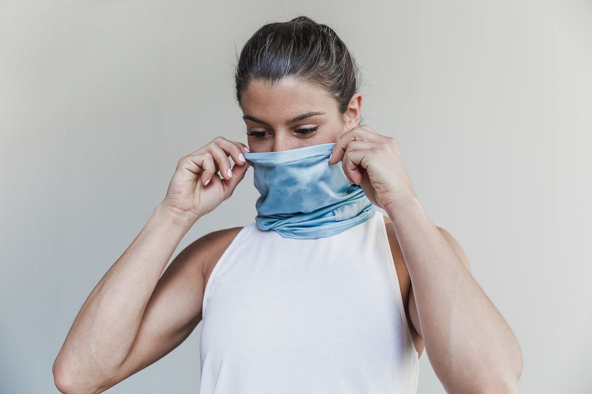 Nobull Gaiter Tie-Dye Sjaals Dames Blauw | 725164-EQI