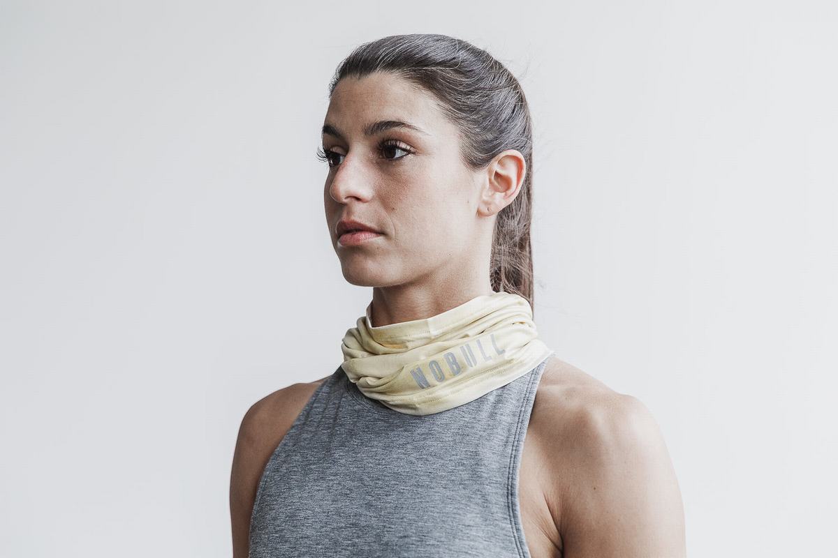 Nobull Gaiter Tie-Dye Sjaals Dames Geel | 916587-ZOU