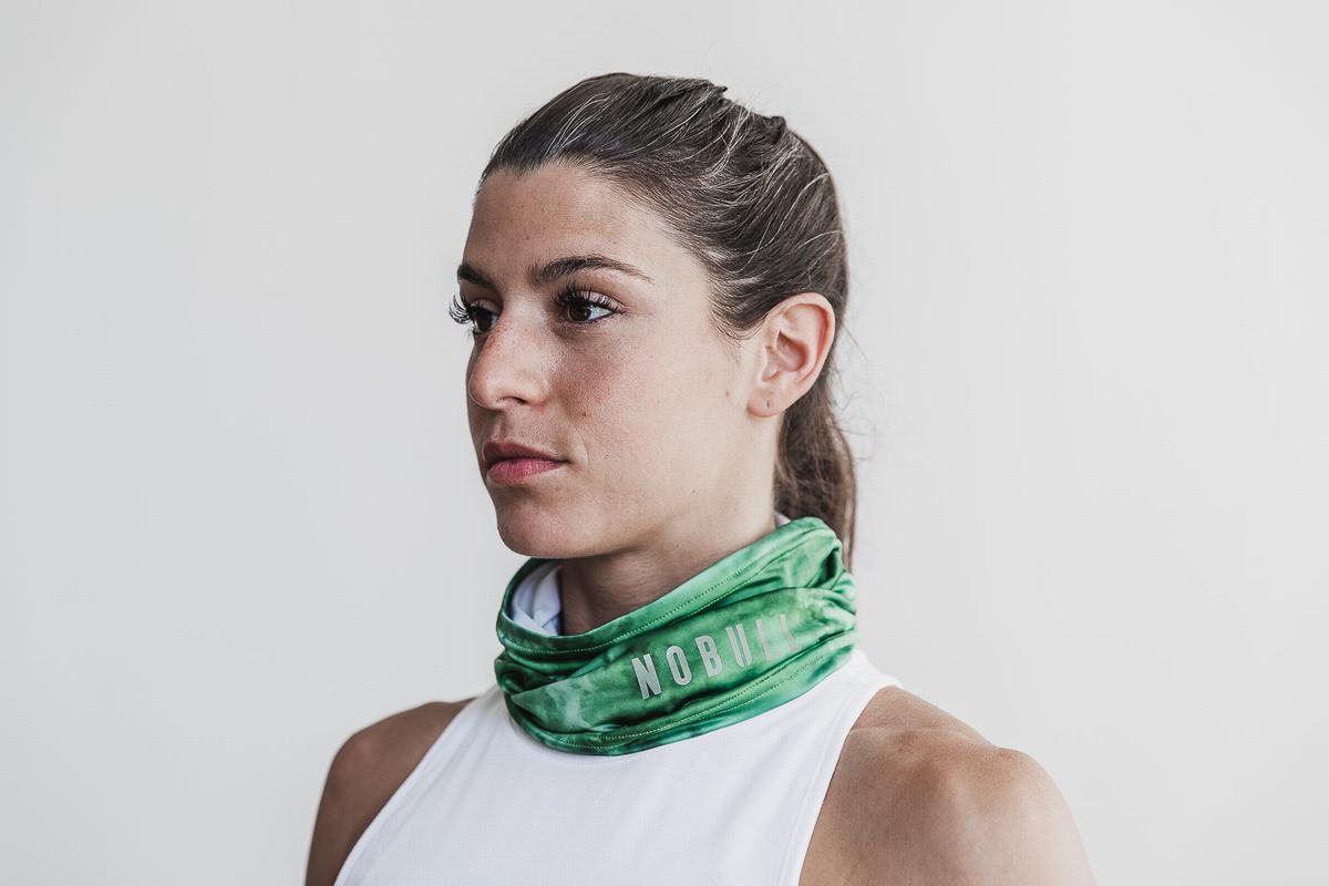 Nobull Gaiter Tie-Dye Sjaals Dames Groen | 039546-XGZ