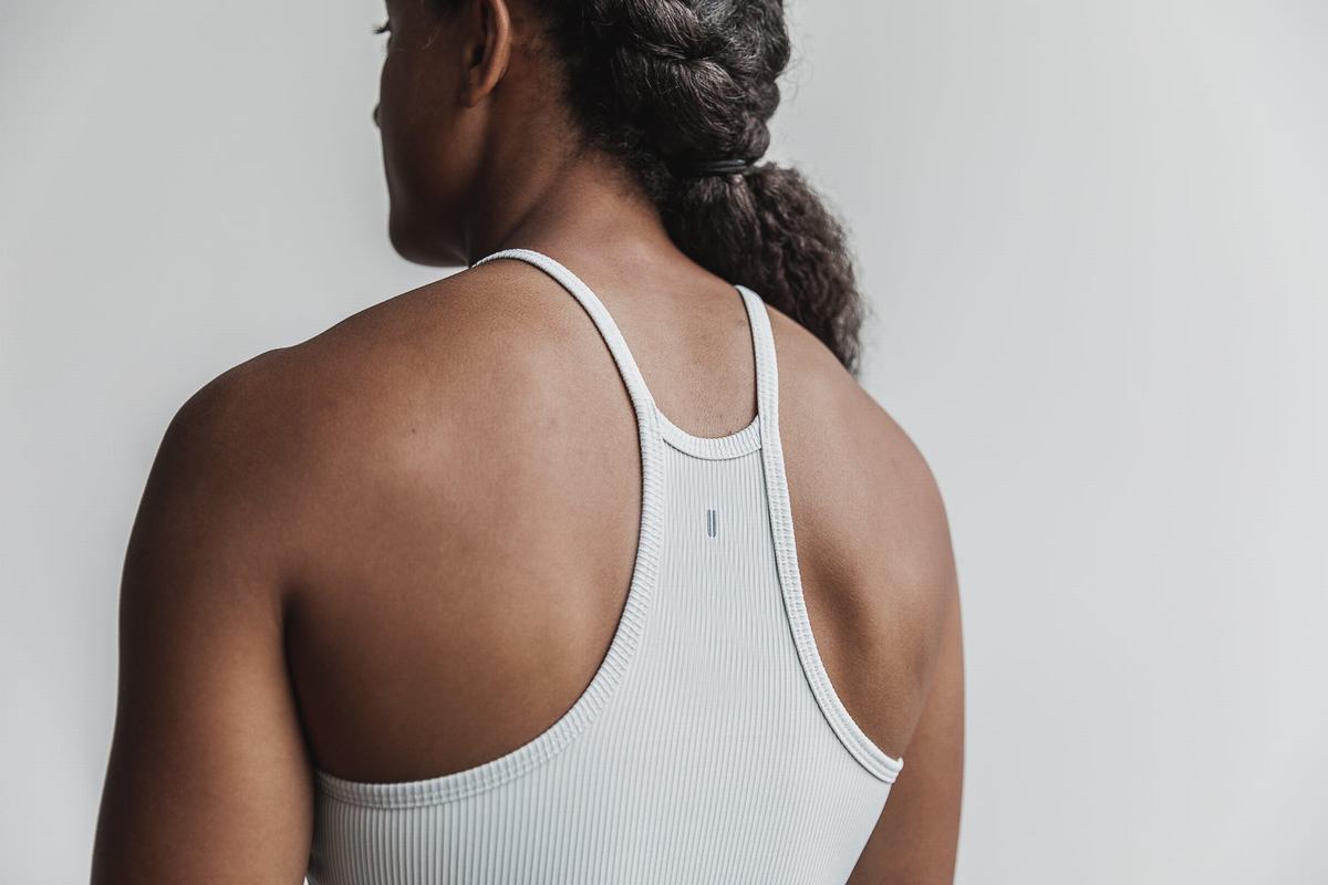 Nobull Halter Tank Ribbed Tanktop Dames Grijs | 087426-UWI