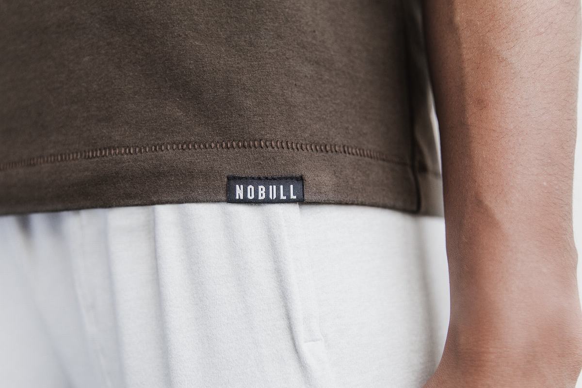 Nobull Heavyweight Mouwloos T-shirts Dames Chocola | 648032-AYU