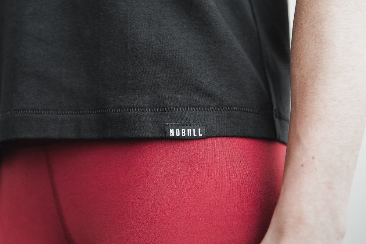 Nobull Heavyweight Pocket Boxy T-shirts Dames Zwart | 691325-UVE