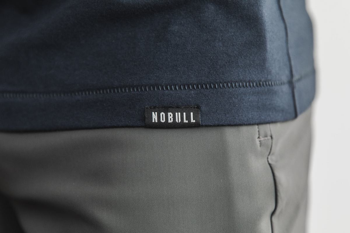 Nobull Heavyweight Pocket T-Shirt Lange Mouw Heren Donkerblauw | 420798-ODV