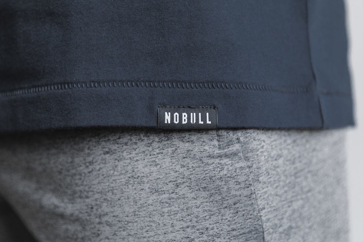 Nobull Heavyweight Pocket T-shirts Heren Donkerblauw | 594261-CEA