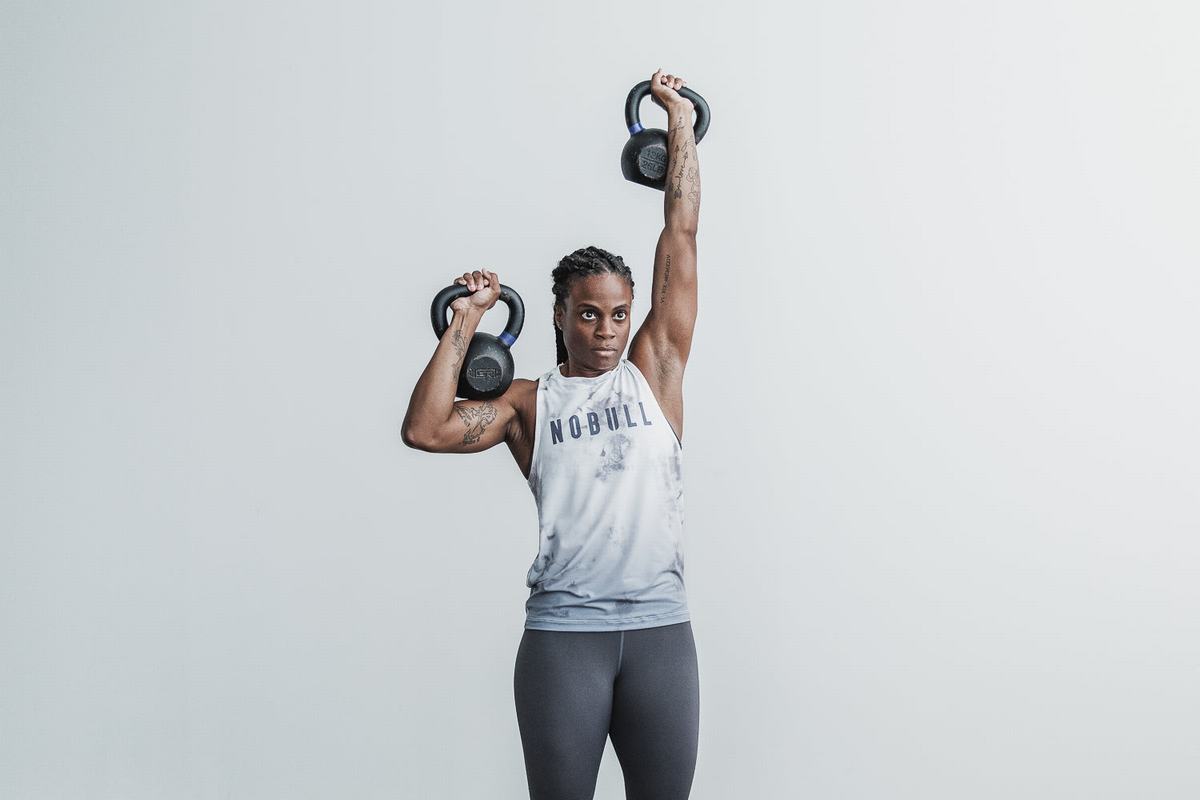Nobull High-Neck Dip-Dye Tank Tanktop Dames Wit | 830671-RJL
