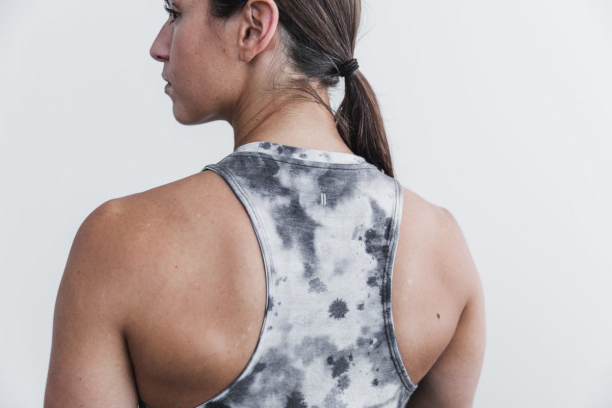 Nobull High-Neck Dip-Dye Tank Tanktop Dames Wit Zwart | 914278-GUP