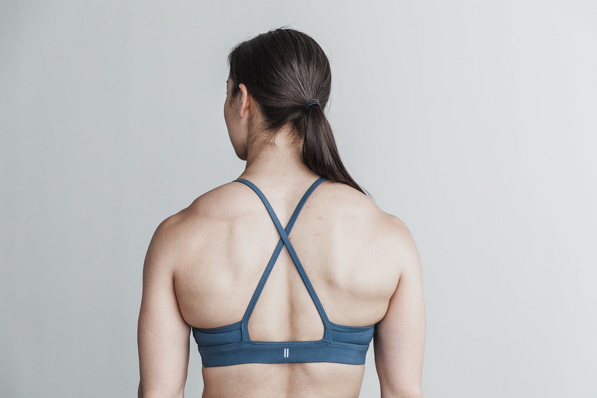 Nobull High-Neck Matte Sport Bh Dames Blauw | 514632-SXZ