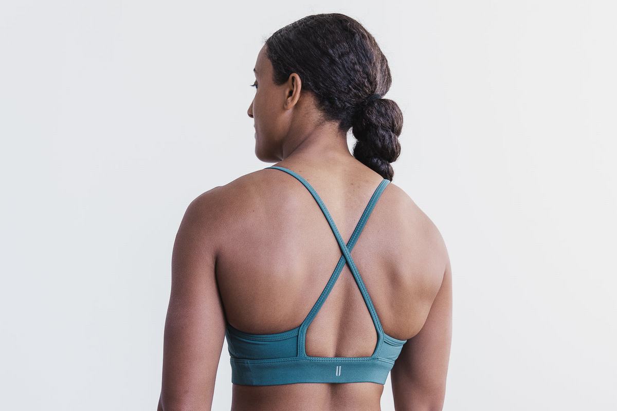 Nobull High-Neck Matte Sport Bh Dames Diepturquoise | 168230-LPD