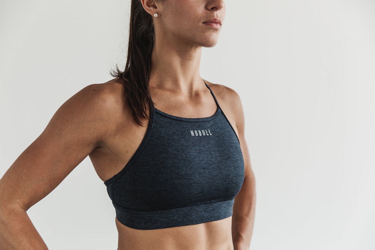 Nobull High-Neck Matte Sport Bh Dames Donkerblauw | 068752-CDL