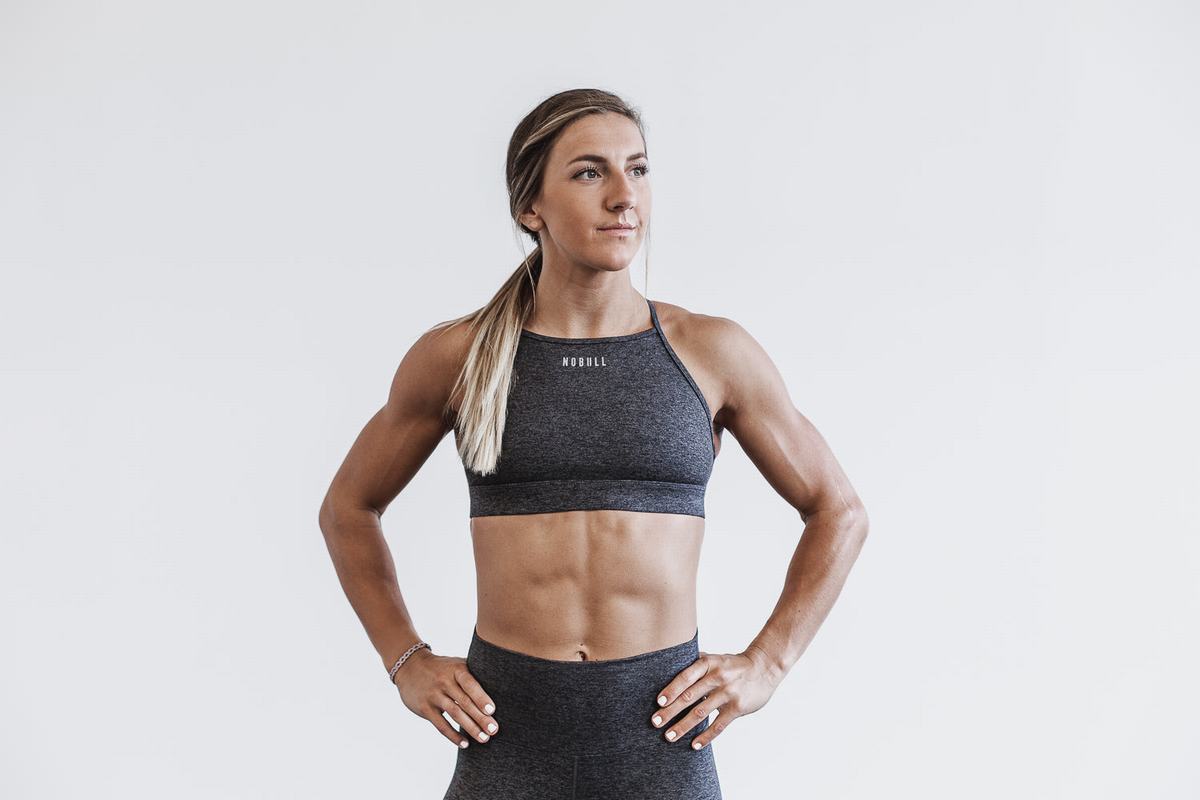 Nobull High-Neck Matte Sport Bh Dames Grijs | 829517-WJL