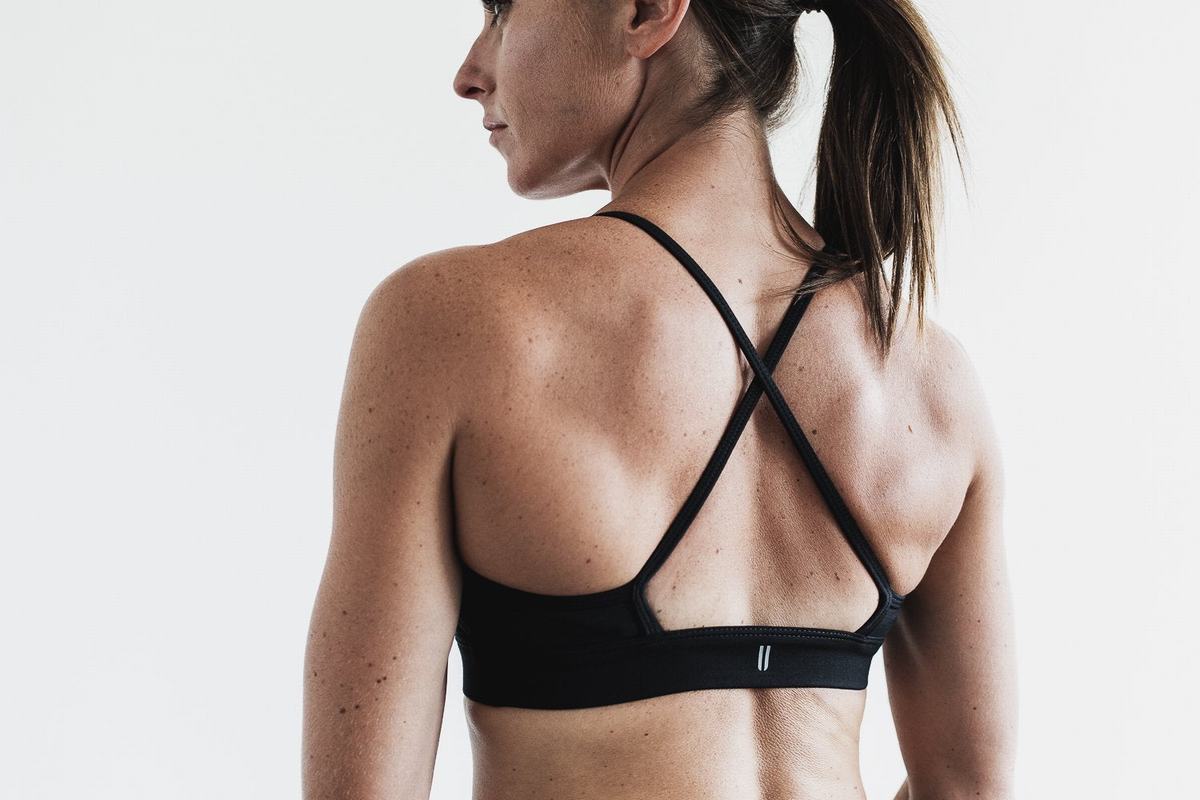 Nobull High-Neck Matte Sport Bh Dames Zwart | 293075-PJX