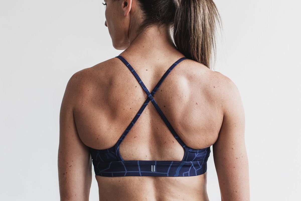 Nobull High-Neck Sport Bh Dames Donkerblauw | 168097-INO