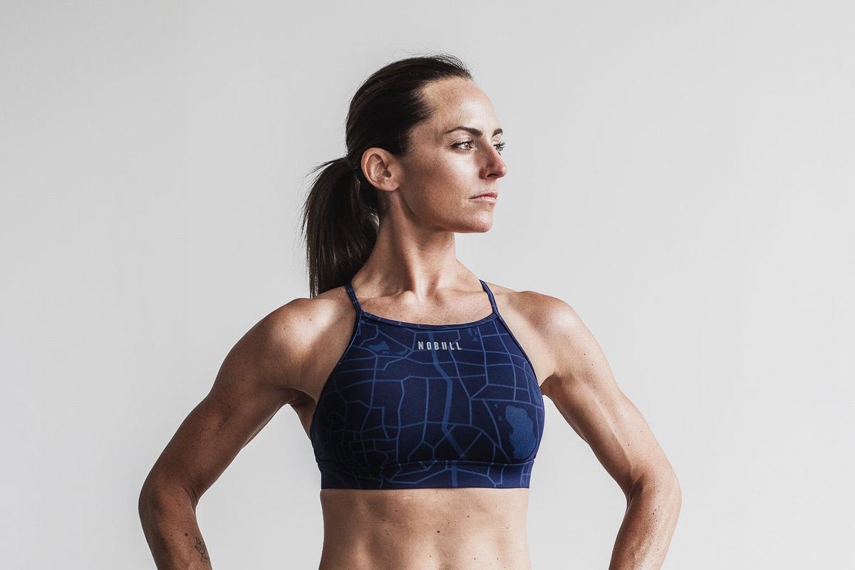Nobull High-Neck Sport Bh Dames Donkerblauw | 168097-INO