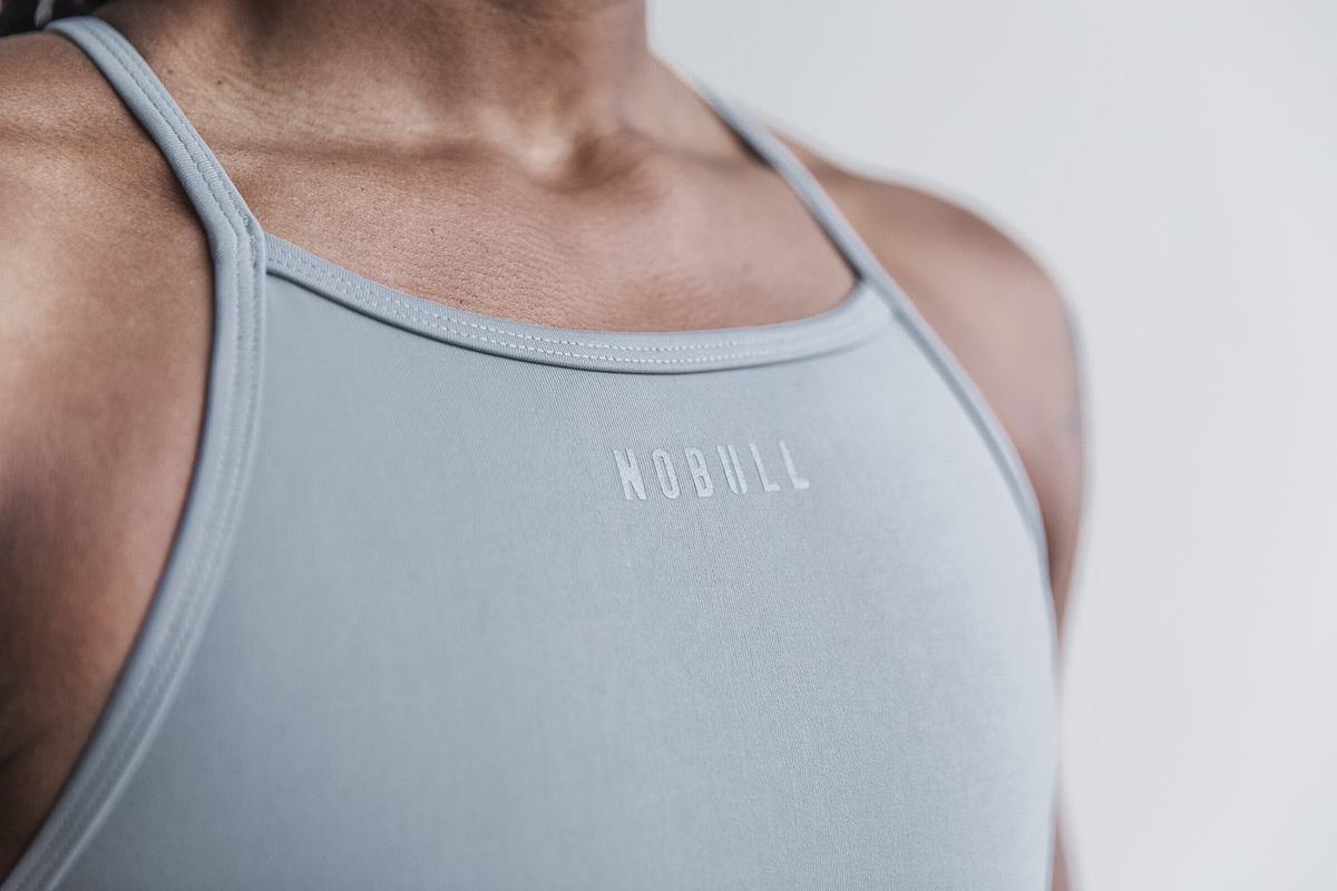 Nobull High-Neck Sport Bh Dames Grijs | 416378-HBE