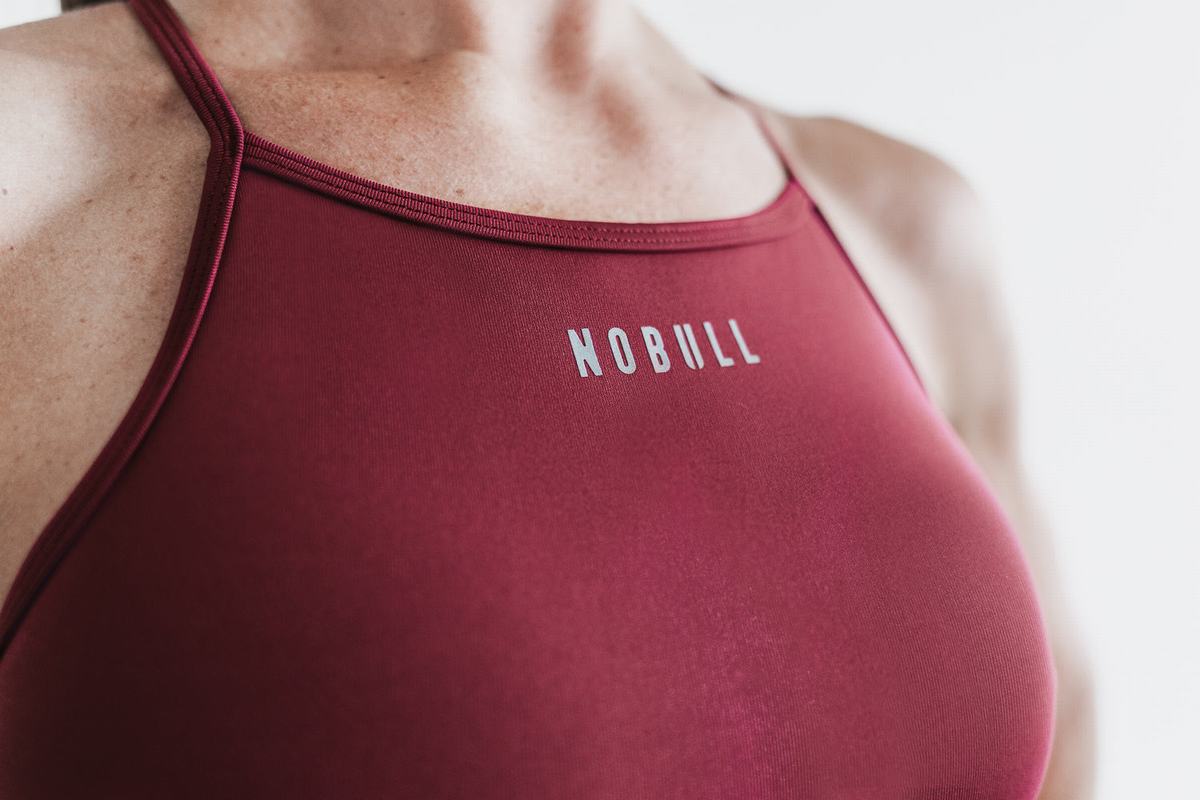 Nobull High-Neck Sport Bh Dames Rood | 426019-BLG