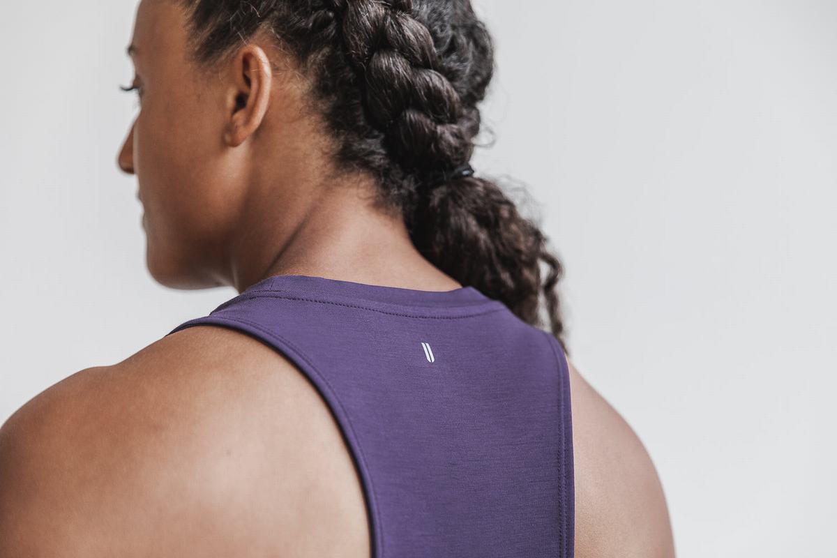 Nobull High-Neck Tank Bright Colors Tanktop Dames Donkerpaars | 420815-RHP