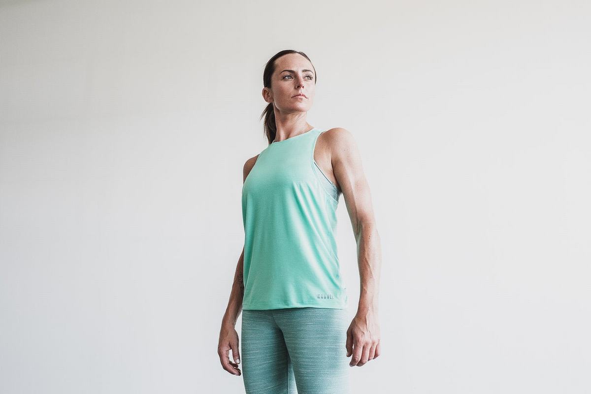 Nobull High-Neck Tank Bright Colors Tanktop Dames Lichtturquoise | 472936-SCO